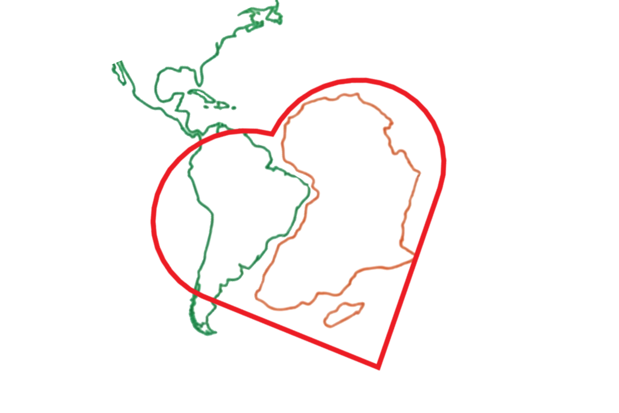 Mapa Brasil x África